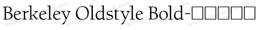 Berkeley Oldstyle Bold字体转换